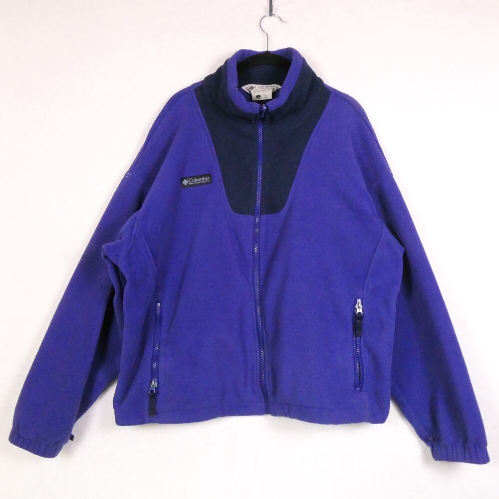 Vintage Columbia Sportswear Purple Fleece Jacket Size L Gorpcore Outdoor Warm